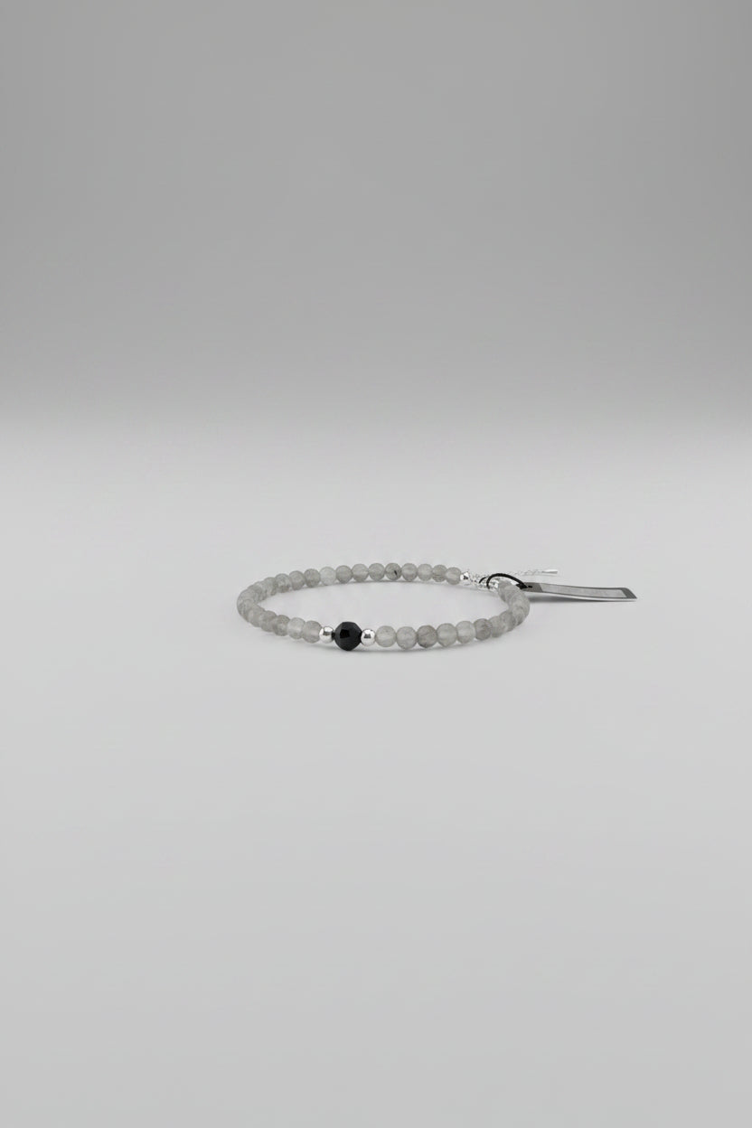 Labradorite and Pearl Beaded Bracelet
