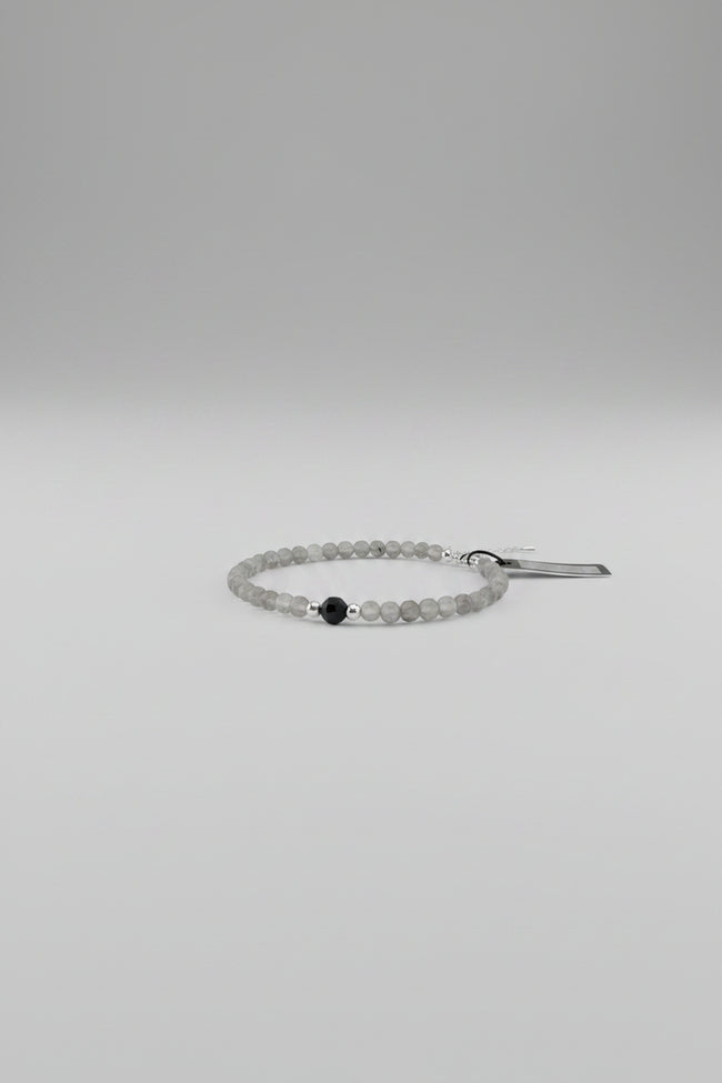 Labradorite and Pearl Beaded Bracelet