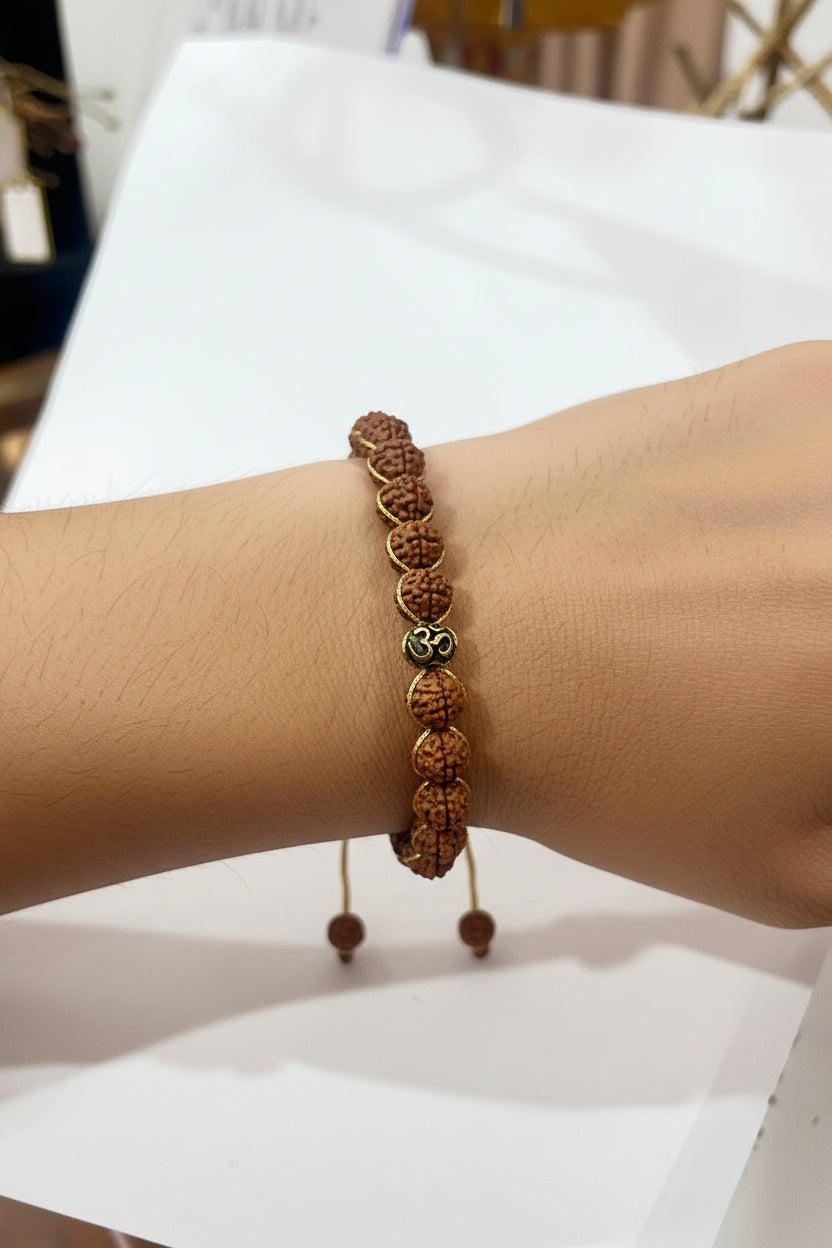Handwoven Rudraksha Seed Bracelet