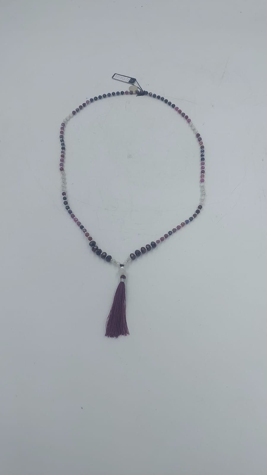 Hematite Beaded Tassel Mala Necklace