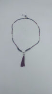Hematite Beaded Tassel Mala Necklace