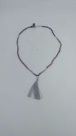 Hematite Beaded Tassel Mala Necklace