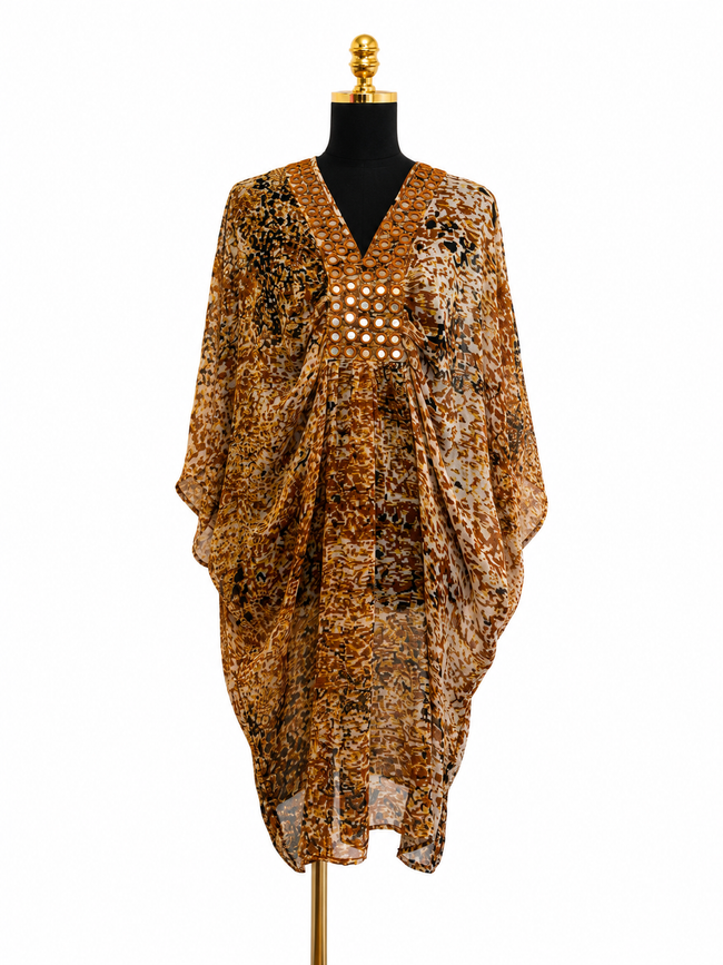 Isabella Collection Sheer Kaftan Dress