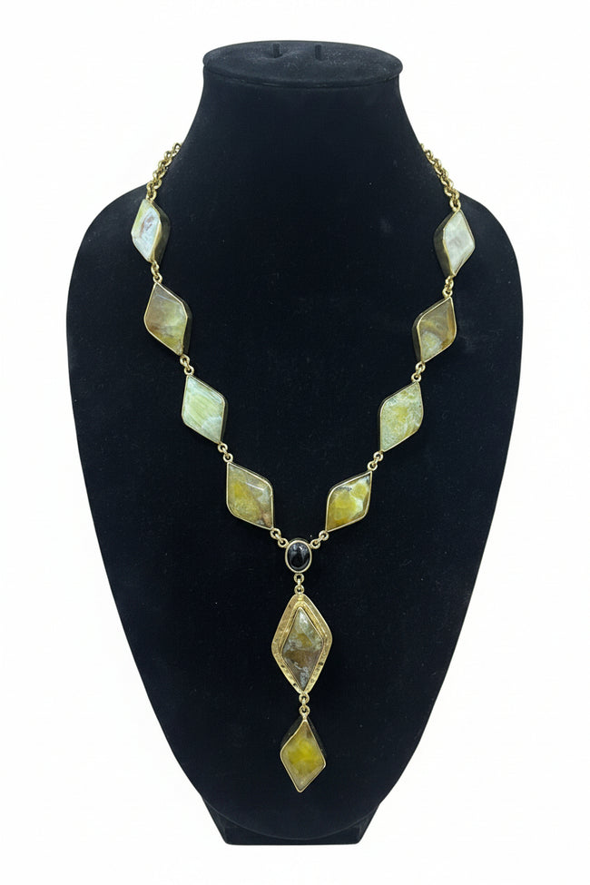 Golden Citrine Statement Necklace
