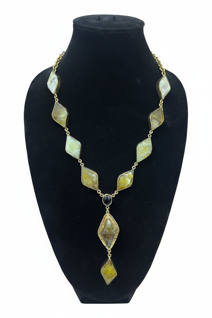 Golden Citrine Statement Necklace