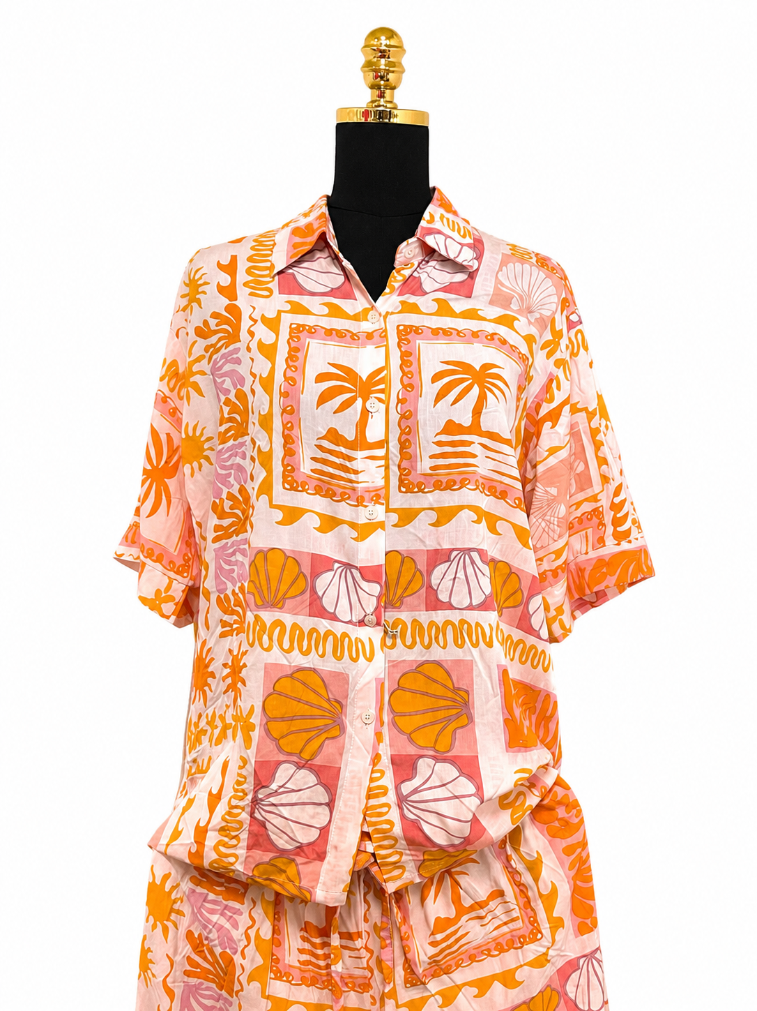 Orange Tropical Paradise Two Piece Set