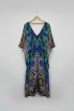 Peacock V Neck Kaftan