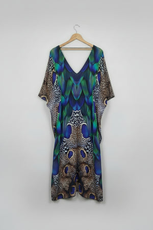 Peacock V Neck Kaftan